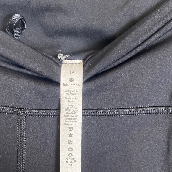 Lululemon Fast And Free High Rise Crop II Legging 23" Non Reflective Black 16 - Picture 6 of 8
